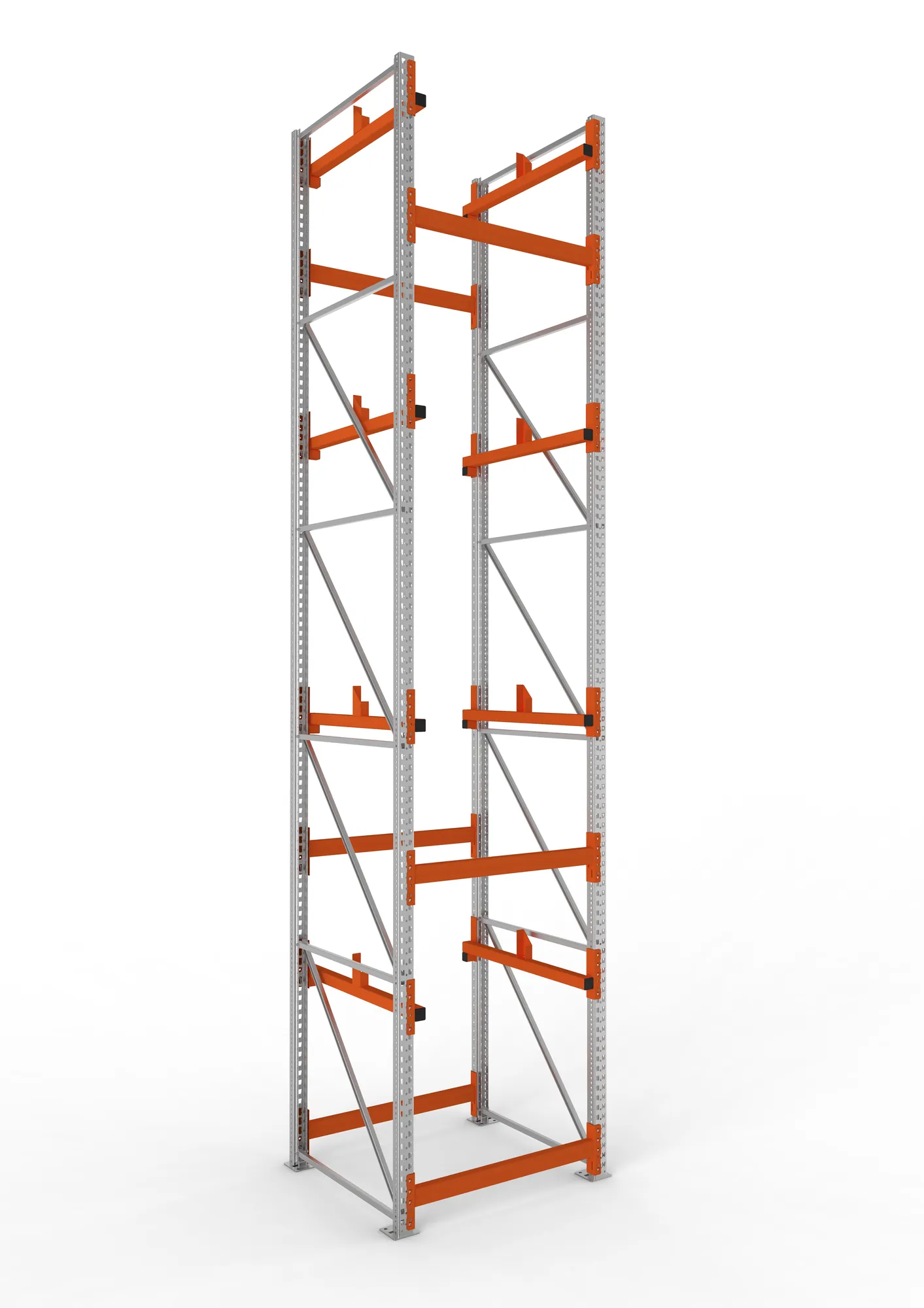 META MULTIPAL | Kabeltrommelregal | Grundregal | 5500 x 1100 x 1100 mm | Feldlast 5500 kg | 2 Ebenen | Typ 1 | verzinkt