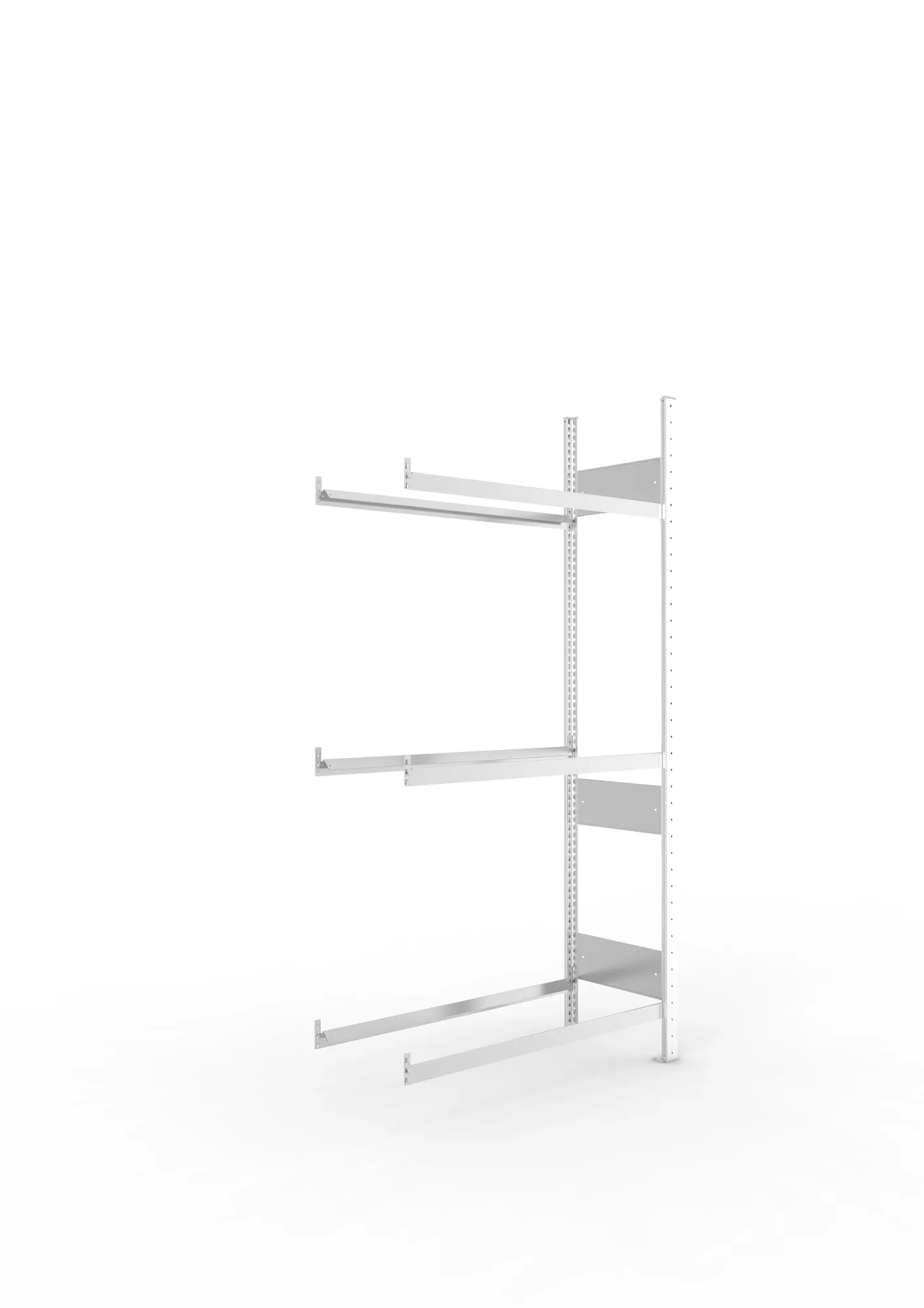 META CLIP S3 | Reifenregal | Anbauregal | 2000 x 1000 x 400 mm | Fachlast 150 kg | 3 Ebenen | verzinkt