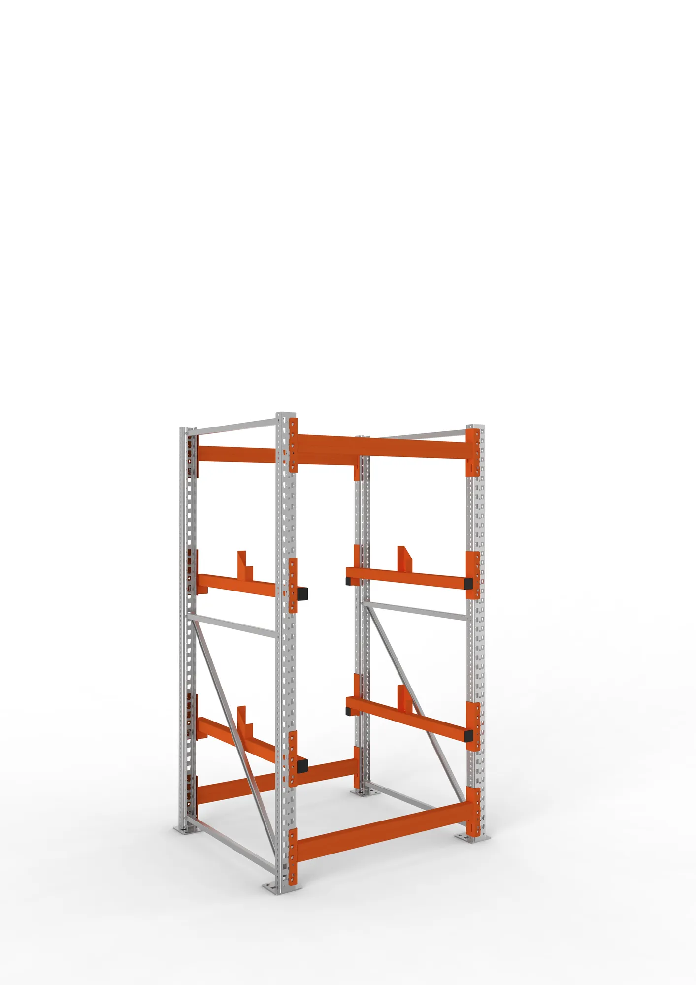 META MULTIPAL | Kabeltrommelregal | Grundregal | 2200 x 1100 x 1100 mm | Feldlast 4000 kg | 2 Ebenen | Typ 1 | verzinkt