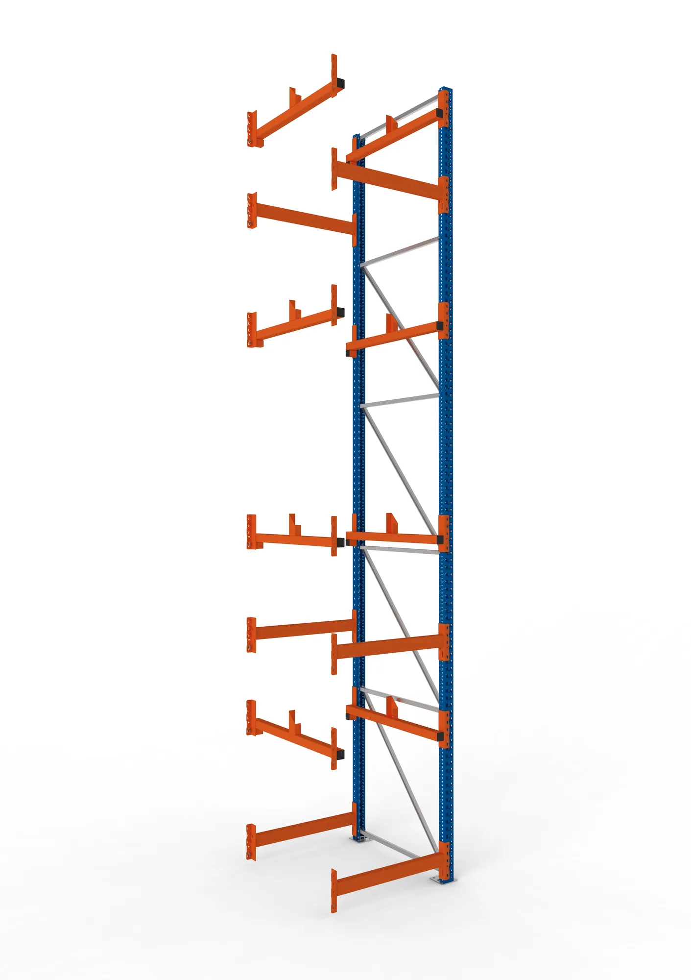META MULTIPAL | Kabeltrommelregal | Anbauregal | 5500 x 900 x 1100 mm | Feldlast 5500 kg | 2 Ebenen | Typ 1 | RAL 5010