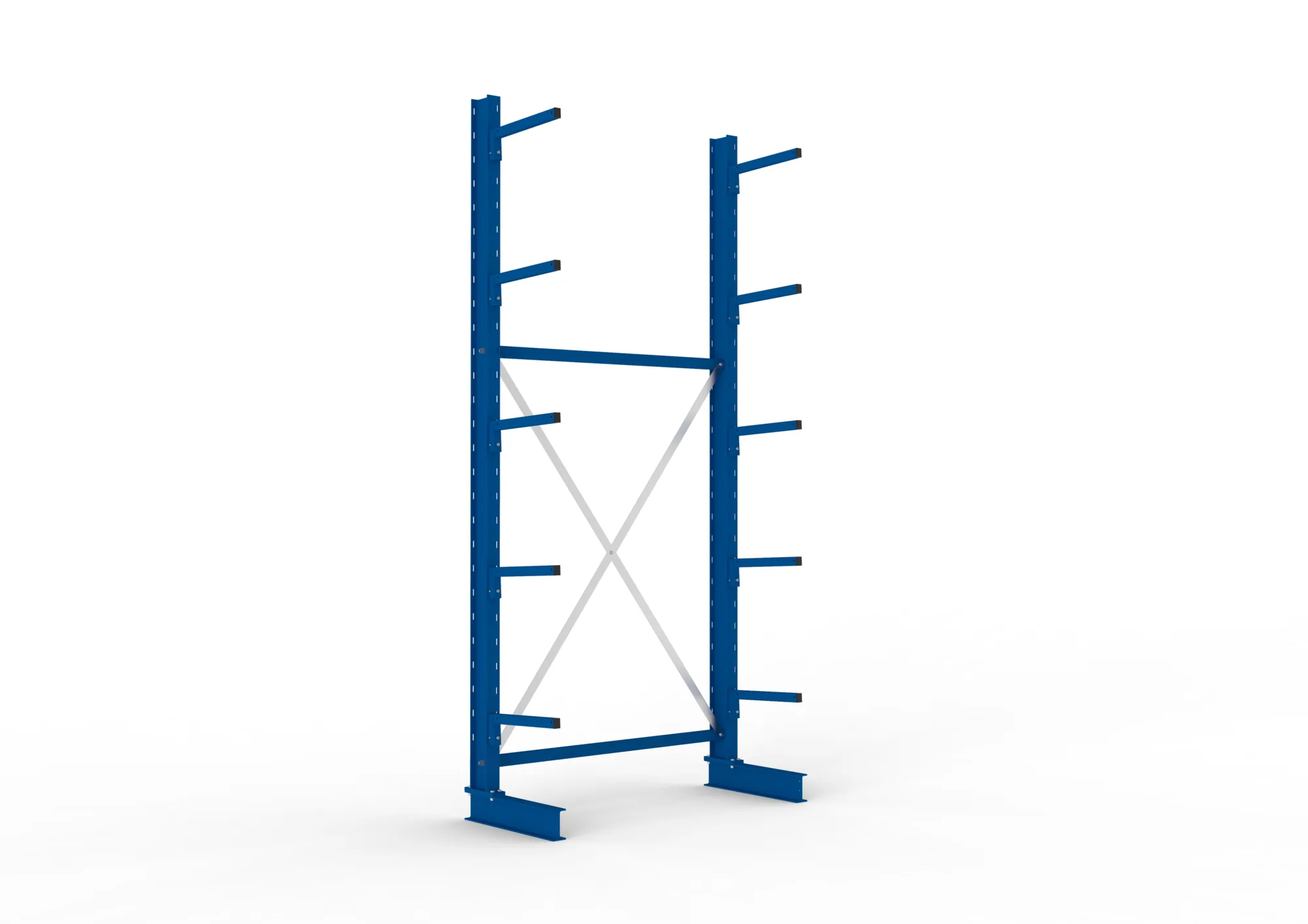 META MULTISTRONG L | Kragarmregal | Grundregal | 3000 x 1300 x 400 mm | Armlast 220 kg | einseitig | 5+1 Ebenen