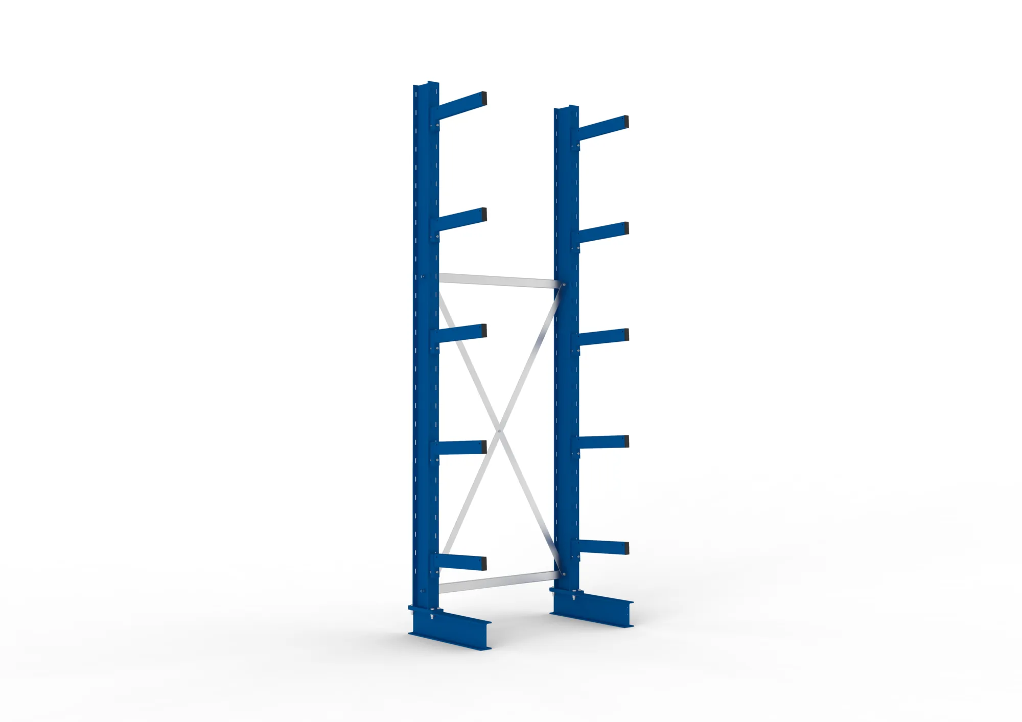 META MULTISTRONG M | Kragarmregal | Grundregal | 3000 x 1000 x 400 mm | Armlast 535 kg | einseitig | 5+1 Ebenen