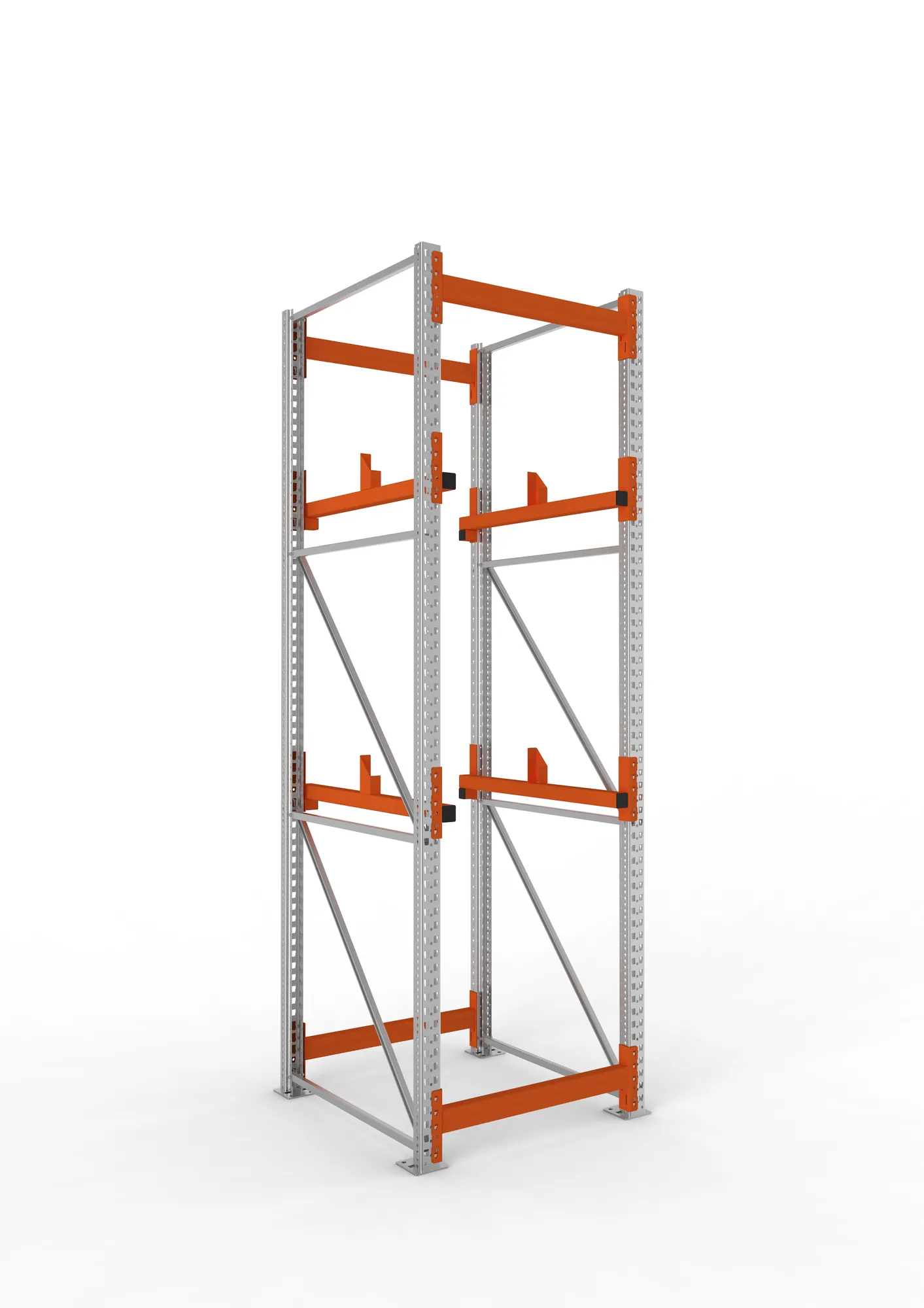 META MULTIPAL | Kabeltrommelregal | Grundregal | 3300 x 900 x 1100 mm | Feldlast 4000 kg | 2 Ebenen | Typ 1 | verzinkt