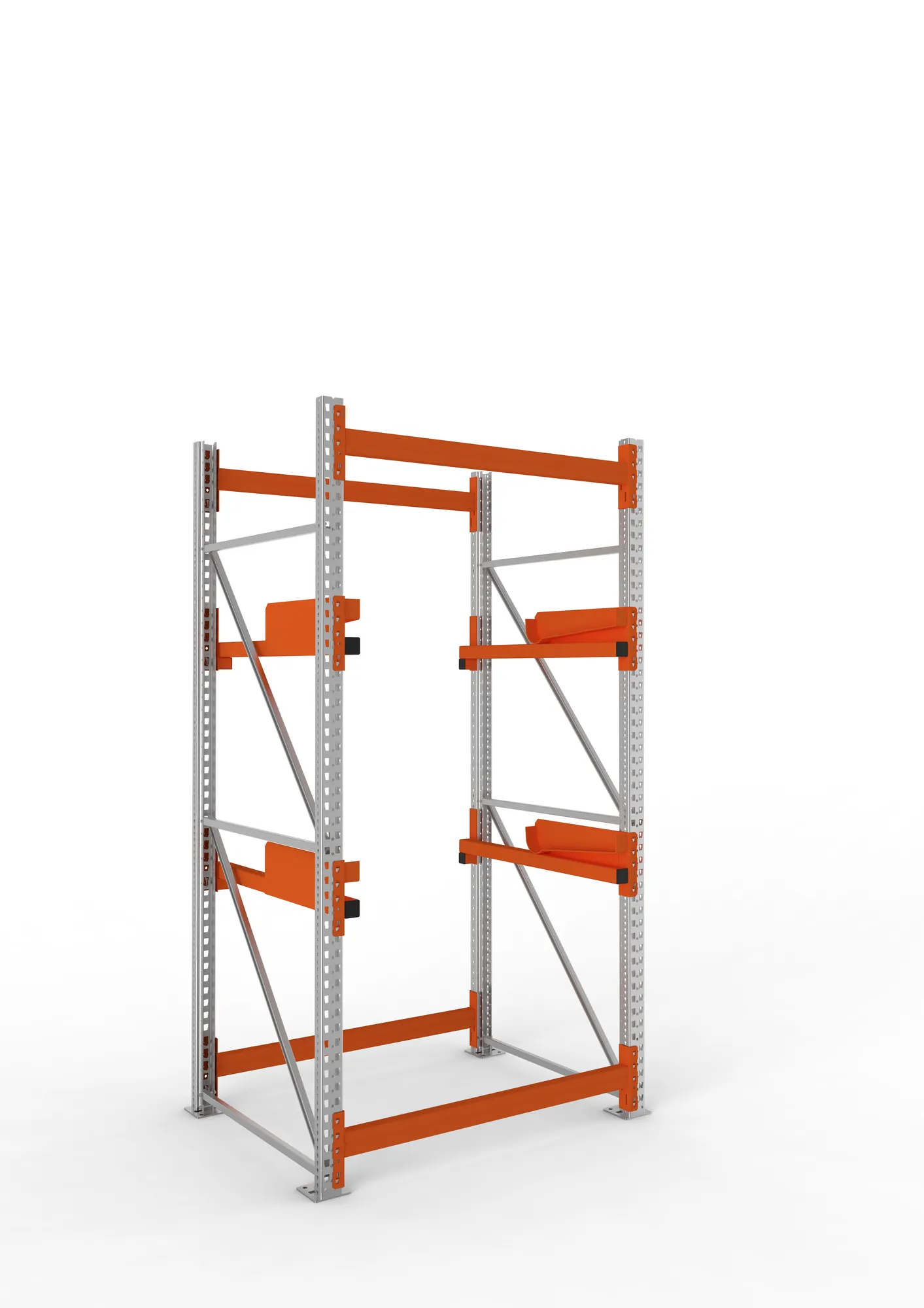 META MULTIPAL | Kabeltrommelregal | Grundregal | 2700 x 1300 x 1100 mm | Feldlast 4000 kg | 2 Ebenen | Typ 2 | verzinkt