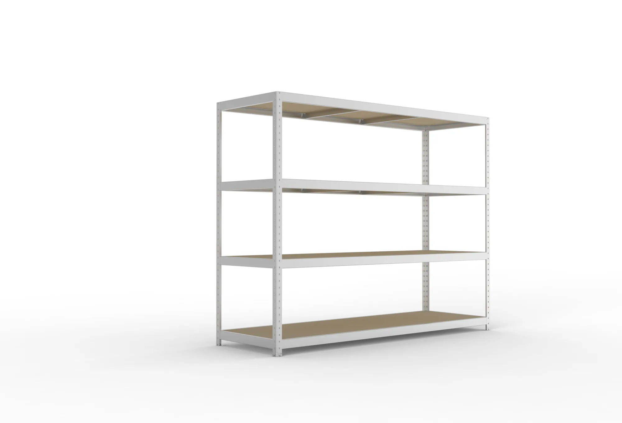 META SPEED-RACK Weitspannregal | Komplettregal | 1970 x 2500 x 800 mm | Fachlast 400 kg | Spanplattenböden | 4 Ebenen
