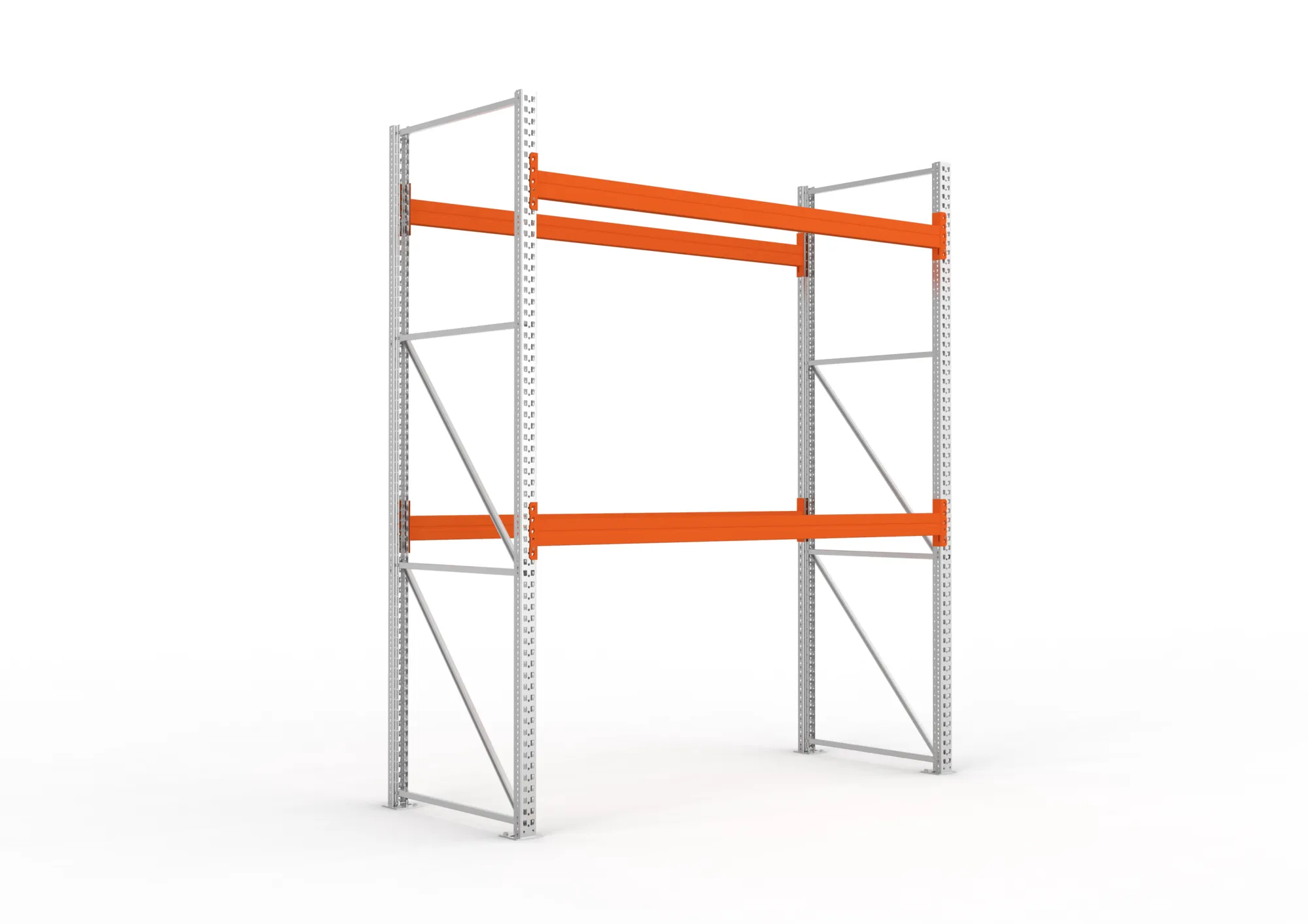 META MULTIPAL | Palettenregal | Grundregal | 3300 x 2700 x 1100 mm | Fachlast 980 kg | 3 Ebenen | 9 Paletten | verzinkt